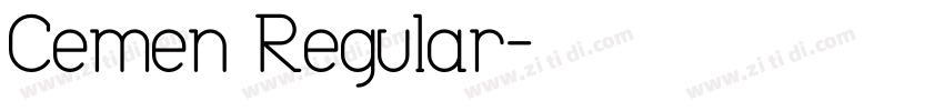 Cemen Regular字体转换